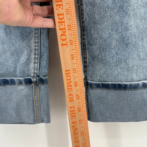 GUESS‎ 90s Y2K Trendy Vtg Light Colored Jeans Girls Size 8 Cuffed Pants Logo - Picture 11 of 11